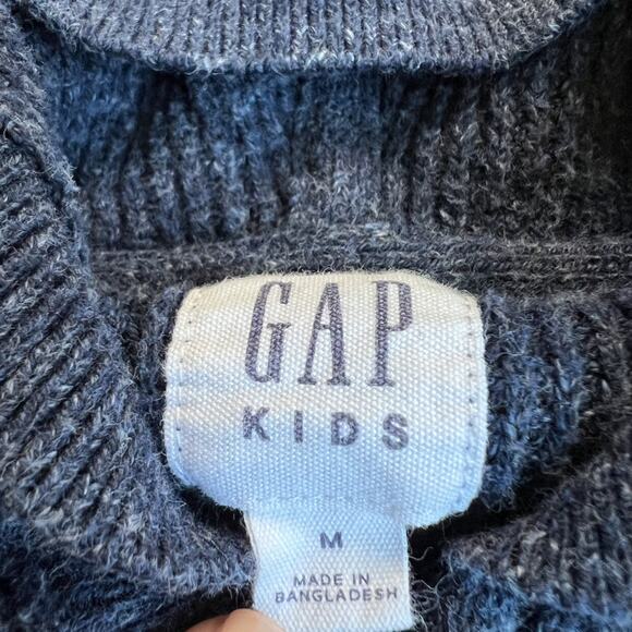 Gap Kids Navy Textured Hoodie Sweater - Picture 5 of 7